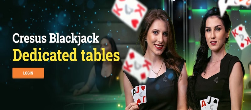 cresus casino blackjack table live